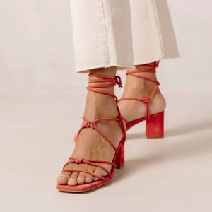 Alohas Paloma Suede Sandal in Pomelo Orange - NEW